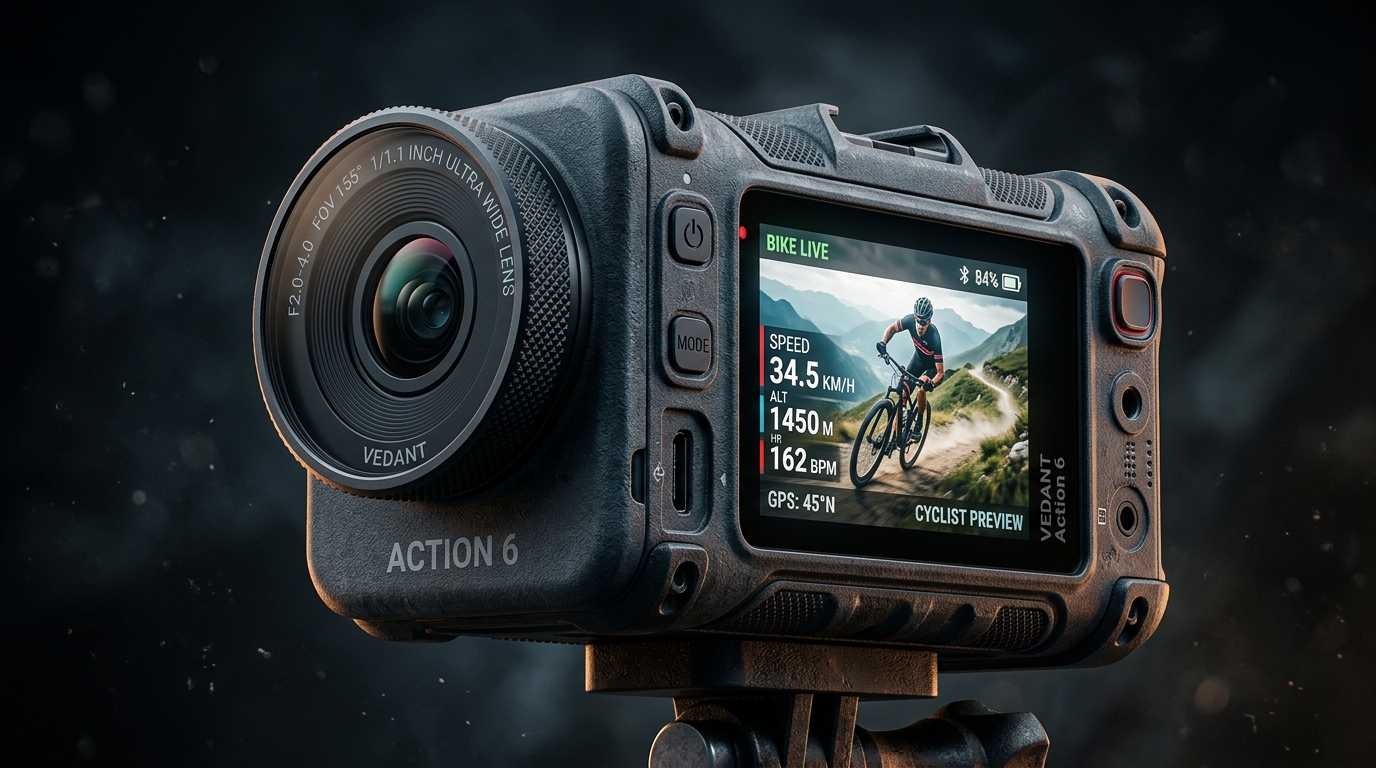 Vedant Action Camera Studio Shot